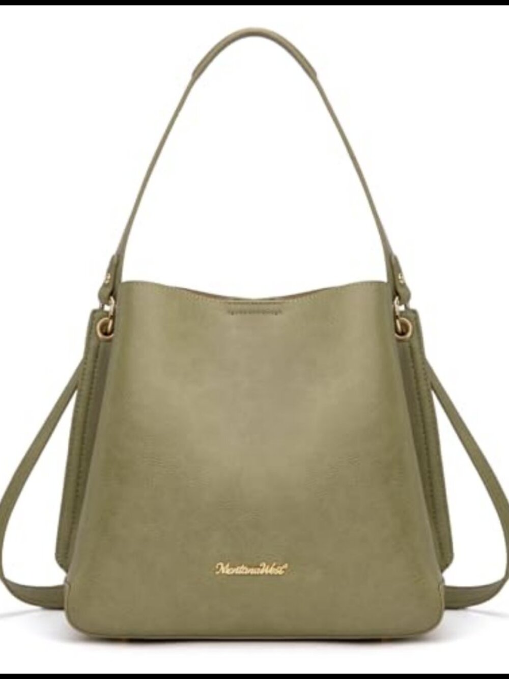 Montana West Medium Hobo Bag PU Leather 3 Compartment Shoulder Crossbody Purse